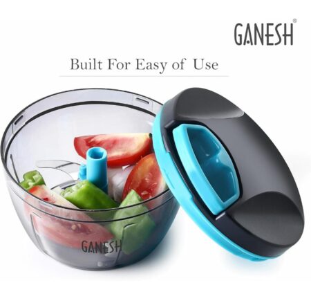 Wonder Chopper - Effortless Vegetable and Fruit Chopping with Manual String Mechanism - 3 Stainless Steel Blades SR_875