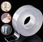 Multipurpos Double Sided Tape - Heavy Duty Adhesive Siliconer Tape, Heat Resistant, Removable, Washables, Reusables Anti-Slip Gel Nano Grip Tape SR_58784