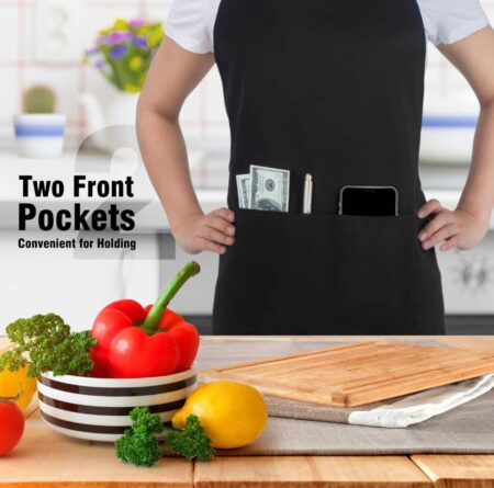 Aprons with Pockets Unisex Painting Crafting Kitchen Apron for Men SR_57815