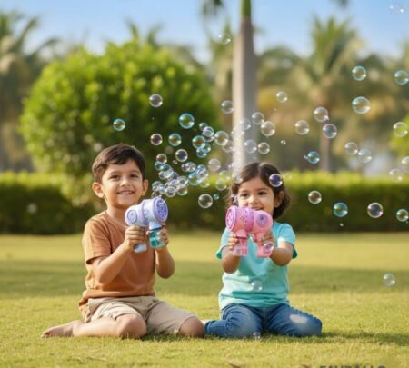 Bubble Gun Machine Toy with 2 Bubble Solution for Kids Boys and Girls| Bubble Blower for Kids Outdoor Fun and Summer Party Toy (Multicolor SR_885