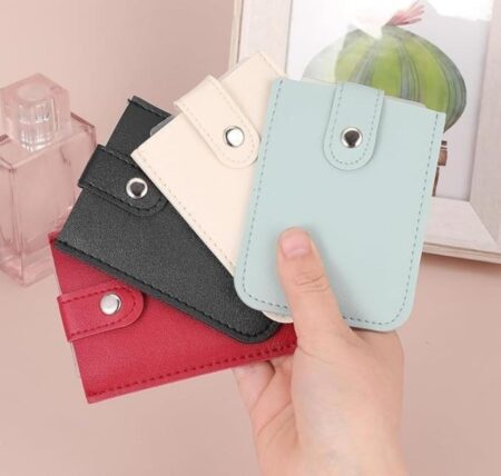 Leather Pull-Out Card Holder Wallet for Men and Women, (Multicolor) SR_748784