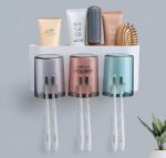 Brush Holder for Bathroom Wall Mounted (Round Model, 3 Cup) SR_54784