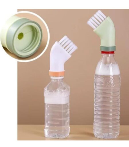 Multi-use Cleaning Brush Can Be Connected to Mineral Water Bottle, Portable 2 in 1 Gaps Brush Corner Crevice Scrubber, Creative Wet and Dry Cleaning Brush SR_5784