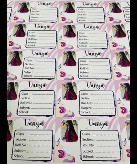 Kids Photo Name Slip Sticker |  Pack of 20 | Custom Labels with Photo, Name & School SR_78485
