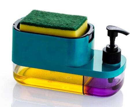 3in1 soap Dispenser Hand wash Dispenser Scrubber for Kitchen and Home SR_98787