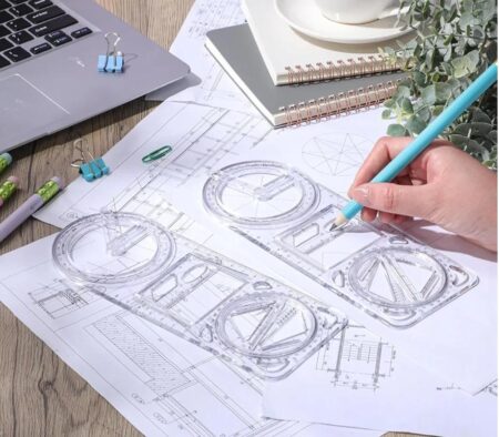 Multi Functional Ruler for Drawing, Measuring, Angles & Shapes | Student & Office Use (1)   SR_5787