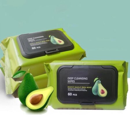 Pack of 1 Fresh Clean Glow makeup remover wipes 60 pcs Wet Wipes for Face Avocado plant extract SR_578587