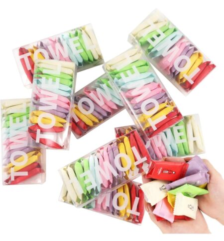 Compressed Towels Tablets 14 PCS Compressed Towel Tablets, Mini Portable Compressed Towels, Disposable Face Cloth, SR_5784