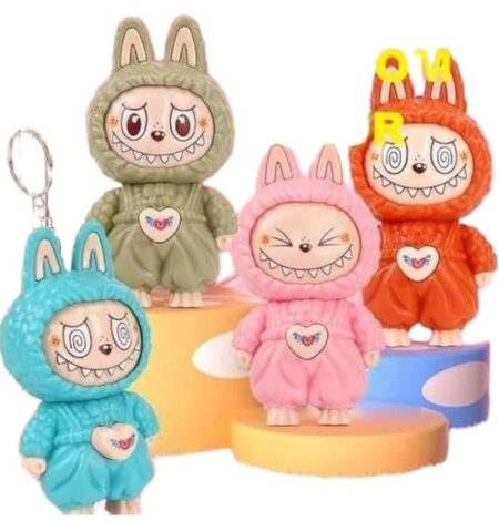 PACK OF 1 Expression Changing Keychain ? Cute Cartoon Toy with 3 Faces | Funny Bag Charm for Kids & Gift Item SR_68489