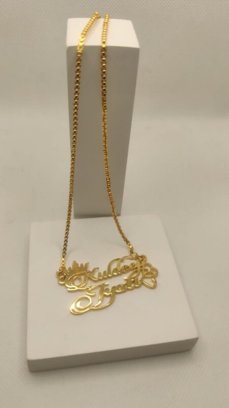 Personalised single NAME NECKLACE WITH CROWN,HEART,STAR Pendant SR_5784