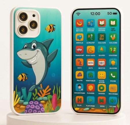 Educational Phone Toy for 2-12 Years Kids Rechargeable 24 Modes Talking Baby Smart Phone Mobile Toy for Boys Girls Christmas Gift Birthday Surprise (Hindi & English Version) SR_7884