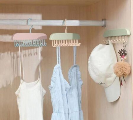 Plastic Space Saving Hanger, Long-Lasting Bra Organize, Compact Storage Design Wardrobe Organizer, Durable Material Closet Storage Saver, Tie And Bra Holder Dress Hanger Pack Of 1, SR_6544