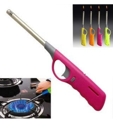 Gas Lighter for Kitchen Stove with Adjustable Flame Multicolour, Pack of 1 SR_78754