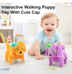 Walking Puppy Toy for Kids with LED Eyes and Cute Puppy Sound - Adorable Battery Operated Plush Pet Dog Toy Gift for Boys and Girls SR_57874