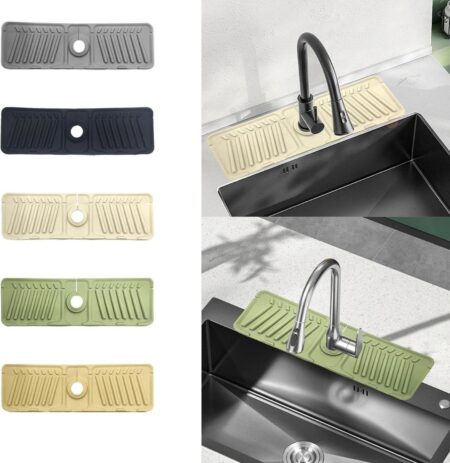 Portable Sink Drain Pad Behind Faucet Deflector Sink Guard( Pack of 1 )  SR_45545