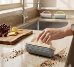 Sponge Squeeze Hand Mop with Handle, Multicolour, 12.4 cm, Kitchen and Floor Cleaning Scrubber SR_6845