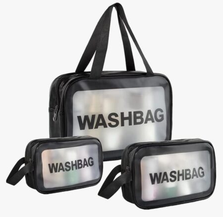 🧳 Transparent WASHBAG Set – Stylish & Practical Travel Companion SR_88784