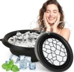 1Pcs, Face Bowl for Ice with Built-in Ice Tray, Collapsible Facial Ice Bath Bowl for Skin Tightening, Acne Relief Cold Plunge Therapy, Portable Spa Tool for Home & Travel SR_6896