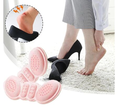 Anti-Slip Heel Grips Liner Cushion Inserts for Loose Shoes | Shoe Bite Protector | Height Increase Insoles & Size Adjuster | Triangle, Pentagon for Men & Women 1 Pair SR-65652