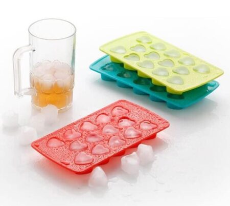 Heart-Shaped Ice Cube Tray – 14-Cavity Silicone Mold for Ice, Candy, Chocolate & More | Freezer-Safe & Reusable Pack of 2 SR_6565