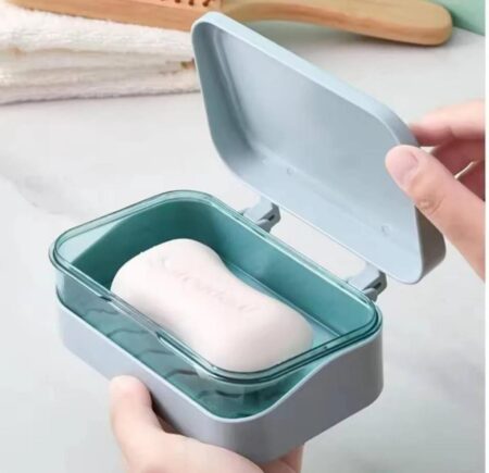 Drain Soap Holder Box Bathroom Shower Soap Holder Sponge Storage Tray Water-Free Storage Box(Multicolor) 1 Pc SR_45454