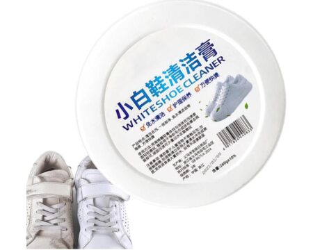 White Shoe Cleaner Cream, 260g, Sneaker Whitening and Stain Remover, Deep Cleaning Polish for Canvas, Leather and Sports Shoes SR_7457