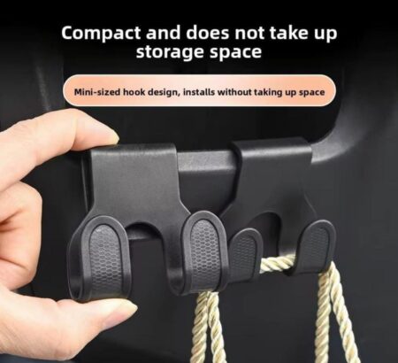 2 PCS Dual-Hook Plastic Vehicle Hanger, Heavy-Duty Plastic Universal Wall Mount Helmet & Jacket Holder for Electric SR_545574