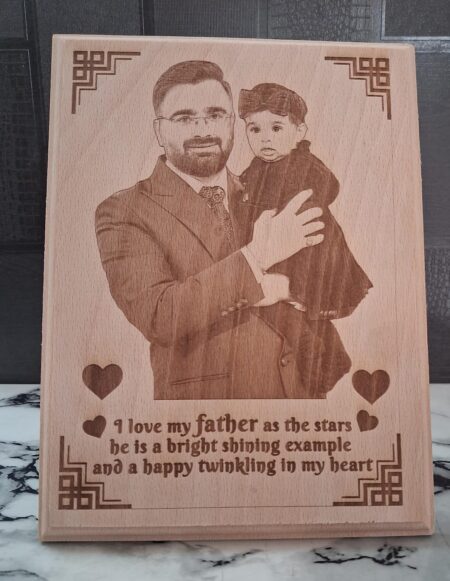 Customised wooden plaque  Need 1 HD quality photo for best result And  Text size 6*8inch SR_54548
