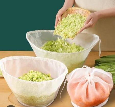 Cheese Cloth Bags for Straining, Reusable & Fine Mesh Nylon Cheese Cloth Food Filter Bag for Nut Milk, Juice, Butter, Cheese Pack of 1 SR_68965