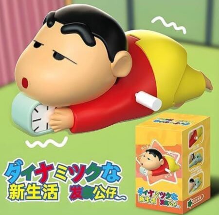 Shinchan Crawling Moving Toy with Clock | Wind Up Shinchan Figure Toy for Kids | Cartoon PVC Multicolor for Boys & Girls | Collectible Gift Toys (Shinchan Crawling Moving Toy) SR_68985