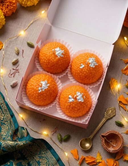 Beautiful Laddu Candle With Box ,Gift Set (Pack Of 4) SR_2001