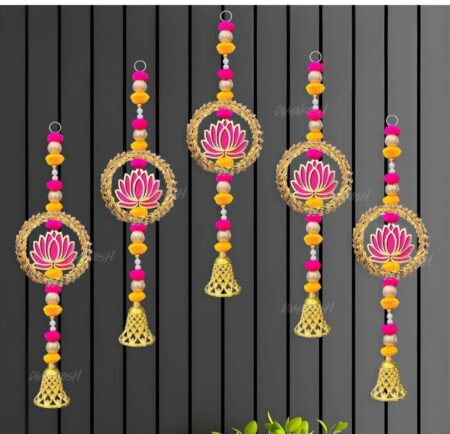 Floral Wall Hangings, Temple Decoration Items| Backdrop for Pooja Decoration, Pooja Diwali Room Decorative Items 2 PC SR_544564