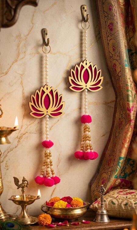 Lotus hangings ( Pom Pom Style) 2 PC SR_5656