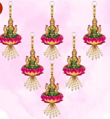 Lakshmi Lotus Wall Hanging Decoration Pack of 2 For Festive, Pooja, & Home Decor.SR_56621