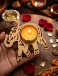 2 Elephant Tealight Diwali Decoration SR_85656