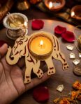 2 Elephant Tealight Diwali Decoration SR_85656