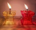 3D Reflection Tulsi Diya Set for Diwali Pujas and Outdoor Decor – Colorful Diwali Diya Collection Reusable Diya, Diwali Deepak with 1 Metal Wick Holder, 1 Cotton Wick – (Pack of 6) SR_200645