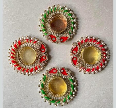 Diya Stand for Diwali and Festivals, Decoration Diya Stand for Diwali, Set of 4 SR_98968