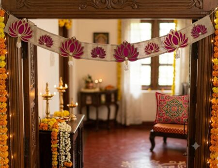 Lotus Mdf Toran, Temple , Wedding, All Festival Decoration SR_65654