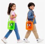 Kids Neon Transparent PVC Shoulder Bag with Cartoon Eyes |Waterproof, Multicolor | Kids Return Gifts |Shoulder Bag| SR_654