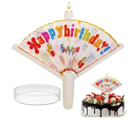 1 Pc  Novelty Fan Birthday Candles, Pop-Up Surprise Clown Funny Trick Cake Topper Candle, Creative Happy Birthday Candles for Party Decorations & Supplies SR_65656