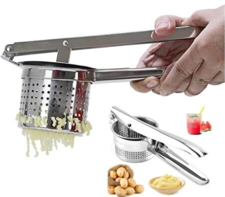 Manual Stainless Steel Hand Juicer & Squeezer | Heavy Duty Fruit Press, Vegetable & Potato Masher for Everyday Use SR_5454