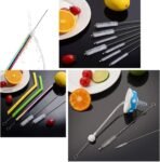 Stainless Steel Straw Cleaner Brush Set | Long Flexible Drinking Straw Cleaning Brush | Reusable Metal Pipe & Bottle Cleaner (2) SR_5454