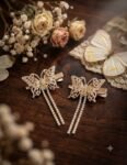 987Beautiful Golden Butterfly Hair pin (pack of 2) SR_77578
