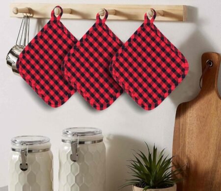 100% Cotton Pot Holders, Random colour  Pack of 2 SR_44878