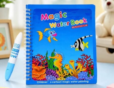 Magic Water Coloring Book for Kids with Magic Water Pen | Reusable Water Painting Drawing Book | No Mess Quick Dry Educational Activity Toy for Boys & Girls 3+ Years SR_6546