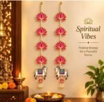 Cow Pichwai Hanging & Golden Lotus Wall Door Decor Hanging for Home, Temple, All Festival Decoration (2 Pc's) SR_5454