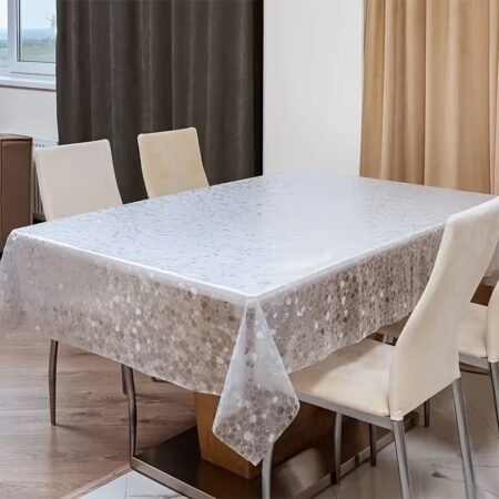 Premium Transparent PVC Dining Table Cover Size 52*90 Inch SR_554